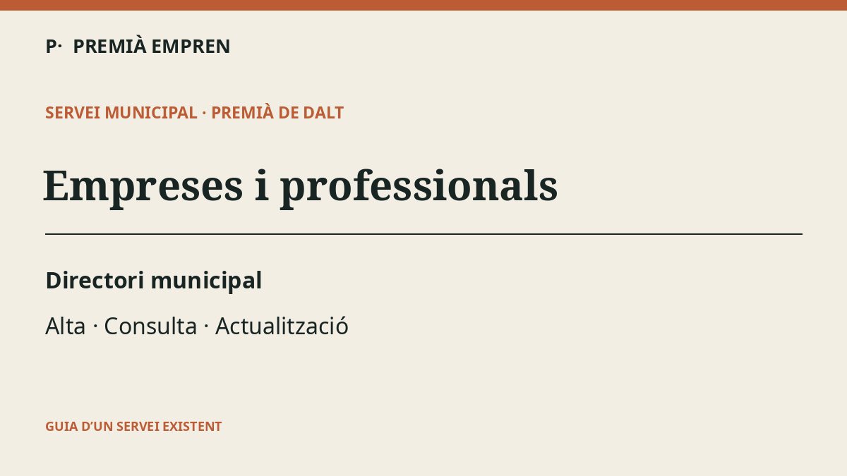 Gràfic editorial: Com donar visibilitat a una empresa de Premià de Dalt al directori municipal
