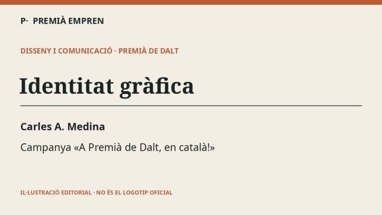 Gràfic editorial: Carles A. Medina signa la imatge de la campanya «A Premià de Dalt, en català!»