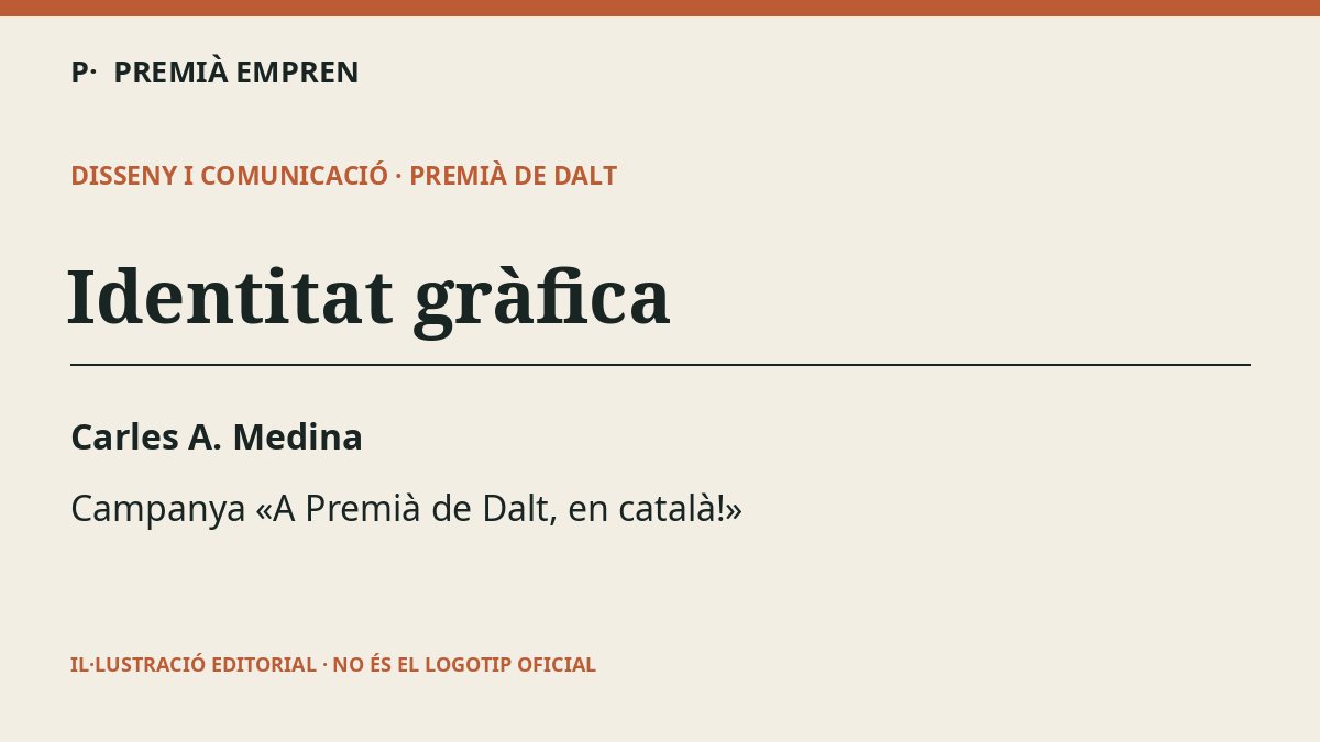 Gràfic editorial: Carles A. Medina signa la imatge de la campanya «A Premià de Dalt, en català!»